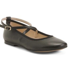 Bertuchi black leather Mary Jane flats round toe size 8.5 new